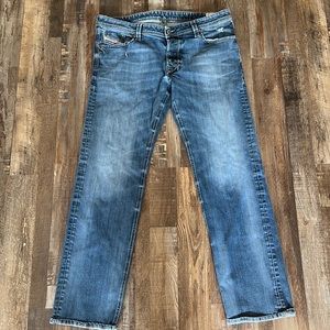 Mens Diesel Denim Jeans Distress Blue Size 40x34